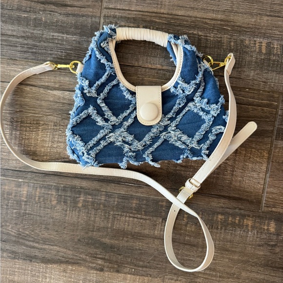 8 Other Reasons Handbags - 8 Other Reasons Worn Chambray Luna Bag from Revolve